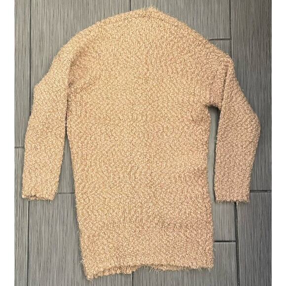 Altar’d State Beige Cream Soft Fuzzy Long Cardigan with Pockets Size Large - Picture 7 of 7